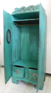 miniature armoire made from cardboard boxes